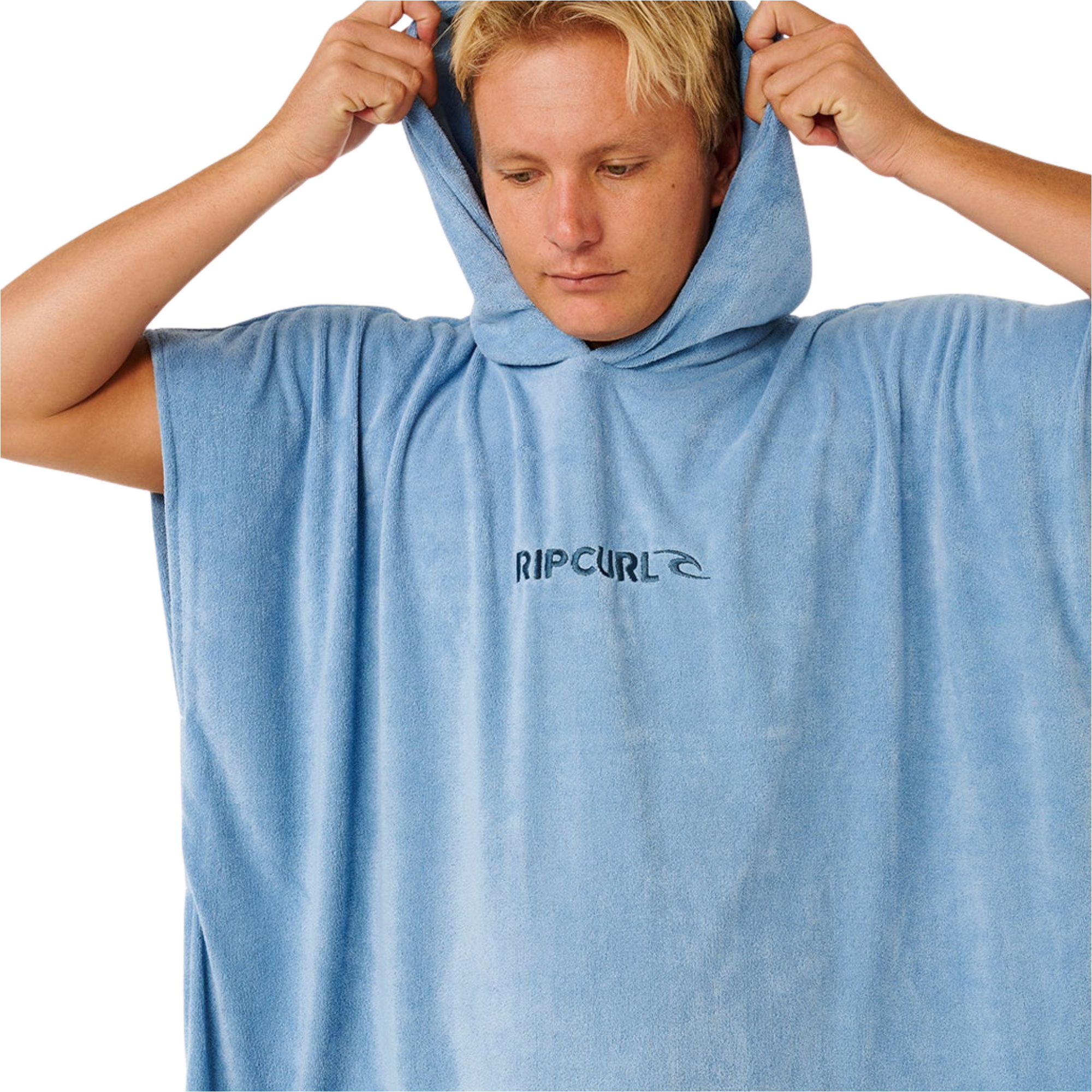 2026 Rip Curl Mens Brand Hooded Towel 00ZMTO - Faded Denim